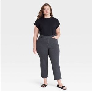 Plus size ankle pant gray. Ava and Viv